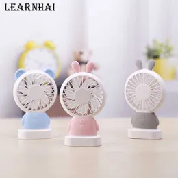 Ventilatori elettrici LEARNHAI Mini portatile Micro Bear Rabbit Desktop Ventilatore di raffreddamento DC5V 2.5W Per tutti i gadget USB con uscita di alimentazione T220924