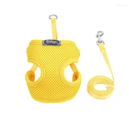 Collari per cani Soft Mesh Small Harness Vest Step-in Walk Strap Guinzaglio Collare di piombo Set per Chihuahua Yorkshire Arnes Perro Gato Correa 30E