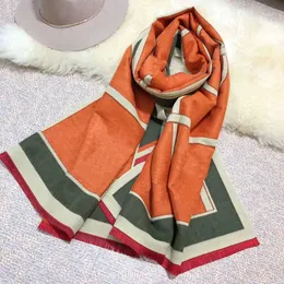 Designer Scarf Mens Womens Scarves Classic Cotton Cashmere Scarfs Luxury High Quality Letter Flower Blanket Autumn Winter Shawl Size 70x180cm No Box