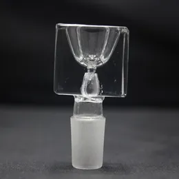 Bacia de fumo quadrada para o vidro Bongs Water Pipe Hookah e Dab Rigs Clear Color