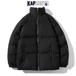 Herren Down Parkas Kapments M￤nner Harajuku Solid warmes Pufferjacke Parka Mens Japanische Streetwear Winter m￤nnlicher koreanischer Mode Bubble Coat 220922