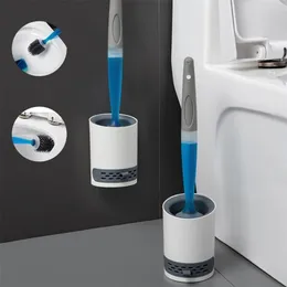 Toalettborstar Holder Guret Silicone Wallmontered Cleaning Tools Refill Liquid No Dead Corners Home Badrumstillbeh￶r Set 220924