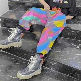 2022 Boys Trousers Tie Dye Casual Pants Spring Fashion Hot Deals Graffiti Painting Print Sweatpants Cotton Kids Long Trousers 20220926 E3