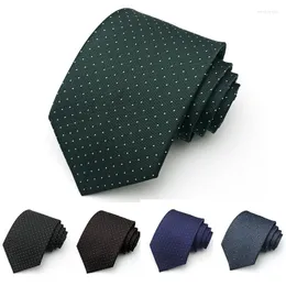 Bow Ties Brand Fashion Formal 8cm Wide Dot Tie f￶r m￤n av h￶g kvalitet Gentleman Business kostym Nattrie Work Party Wedding With Present Box