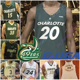 Mitch Custom 2020 Charlotte Basketball Jersey NCAA College 13 Shepherd 1 Jahmir Young 25 Drew Edwards 12 Malik Martin 15 Amidou Bamba