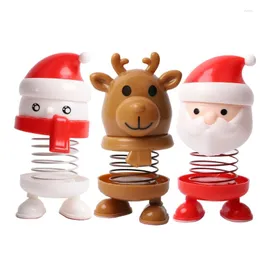 Interior Decorations G99F Creative Santa Elk Snowman Bobbleheads Decor Christmas Gifts Dashboard Toy