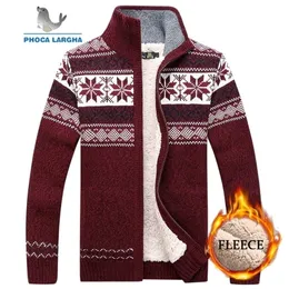 Su￩teres masculinos homens Velvet SweaterCoat Padr￣o de inverno Estilo de l￣ Cardigan masculino Casual Espalhar o l￣ quente su￩ter de Natal para homem hombre 220924