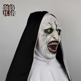 أقنعة الحفلات Nun Mask Conjuring 2 Halloween Dance Performance Horror Luminous Cos Scene Props 220926