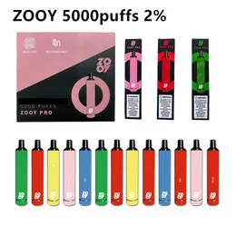 Caneta vape para cigarro eletrônico ZOOY 5000 Puff vape descartável 20mg 2% 12ml com bateria recarregável de 550mah VS esco 5000puff