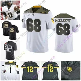 Mitch Custom Army Black Knights Fußballtrikot NCAA College Sandon McCoy Jabari Laws Cole Christiansen Darnell Woolfolk James Nachtigal Brinson