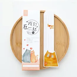 30pcs/pack Lovely Animal Together Bookmark Paper Bookmarkers Promotional Gift Stationery Film Bookmarks For Books Book Markers