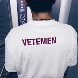 22ss メンズ tシャツ Vetemen レター印刷スウェットシャツデザイナー tシャツ男の夏の綿半袖 Tシャツ女性プルオーバー tシャツ 4xl 5xl