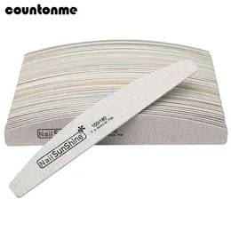 Nail Files 100pcs Strong Wood 100180 Emery Board Wooden Buffer Block Grey Thick Sanding Manicure UV Gel Polisher lime a ongle 220922