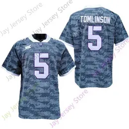 Mitch 2020 New NCAA TCU Horned Frogs Jerseys 5 Ladainian Tomlinson College 축구 저지 카모 사이즈 청소년 성인