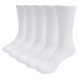 Skarpety męskie YUEDGE męskie 5 par jednokolorowe oddychające wygodne bawełniane skarpetki z dezodorantem w załodze działają białe skarpetki 220923