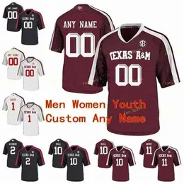 SJ NCAA College Jerseys Texas Am Aggies 76 BAROON BLITZ 8 CONNOR BLUMRICK 85 JALEN WYDERMYER 5 TRAYVEON WILLIAMS Custom Football zszyty