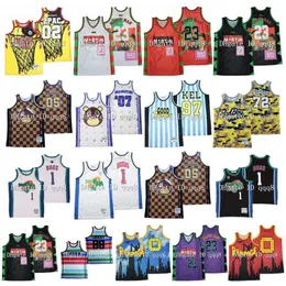 GLA Basketbol Formaları Kötü Şöhret B.I.G. Biggie Smalls 72 Bad Boy MTV 81 ROOND ROUND RIM 02 Tupac Martin Marty Mar Payne 23 Chucky 88