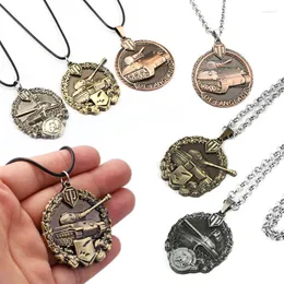 Pendant Necklaces Drop WOT World Of Tanks Necklace Metal For Men Shield Chain Cool Game Fan Gifts