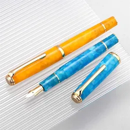 Fountain Penns Hongdian N1 Fountain Pen Tianhan Acrylic Highend Calligraphy Business Office Student Special Gifts Ink 220923