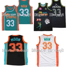 GLA TOP QUALIDADE 1 33 Jackie Moon Flint Tropics Jersey Green White Black College Basketball 100% STICHED S-XXXL