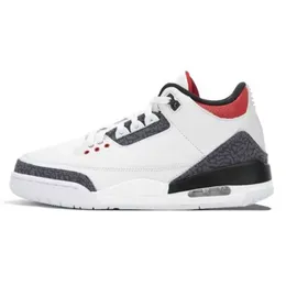 Basketball Shoes Mens Trainers Outdoor Sports Sneakers Red Pine Green Racer Blue Cool Grey Court Purple Laser Orange 3S Jumpman 3 CardinalML6D