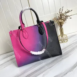 ONTHEGO M46076 Gradient tote bag 2022 designer shopping bag for women Double Handle handbag Pastel with coin purse luxury shoulder bags business totes lady purse