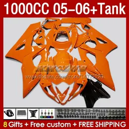 Fairings & Tank OEM For SUZUKI GSX-R1000 GSXR 1000 CC K5 GSXR1000 2005 2006 Body 157No.88 GSXR-1000 GSX R1000 2005-2006 1000CC 05 06 Injection Mold Fairing orange glossy