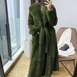 Women s Fur Faux Mink Coat Natural Real Coat Female Genuine Jackets Long Ladies Winter Clothes Oversize 7XL 6XL 5XL 220926