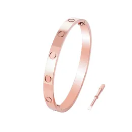 Pulsera de amor para hombre, pulseras de diseñador de lujo, brazalete para mujer, unisex, plata, chapado en oro rosa, joyería de moda para parejas, brazalete para hombre de acero inoxidable