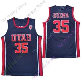 Mitch 2020 Novo Jerseys da NCAA Utah Utah 35 Kyle Kuzma College Basketball Jersey Juventude adulto All Stitched