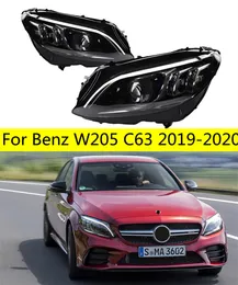 Bilstrålkastare för Benz W205 C63 20 15-2021 C300 C260 Främre strålkastare ersättare DRL Dag