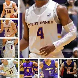 Mitch Custom College Albany Great Danes Basketball Jersey NCAA Ahmad Clark Cameron Healy Antonio Rizzuto Trey Hutcheson de Sousa Hansen Lulka