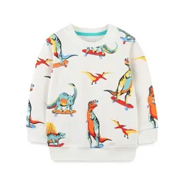 Pullover Jumping Meters Arrival Autumn Winter Children's Sweatshirts With Dinosaurs Print Cotton Boys Girls Sport Shirts Costume 220924