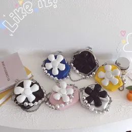 Rucksäcke Schöne Blumen Kinder Umhängetasche Mode Peal Kette Baby Mädchen Umhängetaschen Nette Blume Kinder Clip Münze Geldbörse Mini Handtaschen 220924