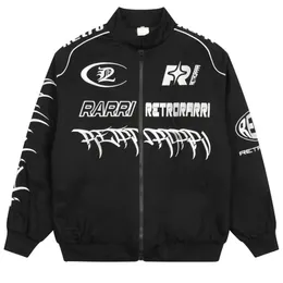 Męskie kurtki Racer Bomber Baseball Men Streetwear Hip Hop Vintage wyścigi wyścigowe Harajuku Tryb Varsity Punk Casual Coats Unisex 220924