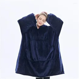 Blankets Myvision Warm Thick TV Hooded Sweater Blanket Unisex Giant Pocket Adult And Kids Fleece Weighted For Beds Travel Home