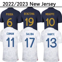 22 23 Benzema Mbappe Griezmann Soccer Jersey French Kante Pogba Zidane Giroud Matuidi Kimpembe Varane Pavaro Equipmenta