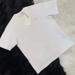 Designerskie luksusowe męskie koszulki Klasyczna prosta koszulka z krótkim rękawem Letnia moda Casual Cotton Tee M-XXL
