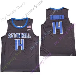 Mitch 2020 Nowe koszulki NCAA Seton Hall 14 Jared Rhoden College Basketball Jersey Black Size Młodzieżowy