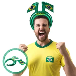 その他のお祝いのパーティーサプライフラッグフットボールヘッドバンドカップワールドサッカーヘッドバンドヘアカントリーはブラジルバルーンシャトカタールバルーンバンドデコール220926を好む