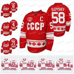 Gla Mitness Team Russian Hockey CCCP 75周年記念JERSEY ANTON SLEPYSHEV KIRILL KIRSANOV CHAY GENOWAY MATVEI MICHKOV MAT ROBINSON GUSEV NIKITA