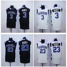 GLA Top Quality 1 3 Версия фильма One Tree Hill Lucas Scott 23 Nathan Scott Jersey Двойной сшитый баскетбольные майки в колледже S-XXL