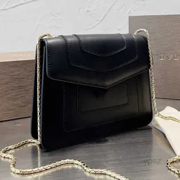 Evening Bags Women Shoulder Chain Crossbody Bags Snakehead Messenger Underarm Bag Flip Handbag Purse Lady Genuine leather Metal Chains Plai