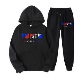 Herrsp￥rsp￥r Trapstar m￤rke Tryckt sportkl￤der M￤n 16 f￤rger varma tv￥ stycken Set Loose Hoodie Sweatshirt Pants Jogging 220924
