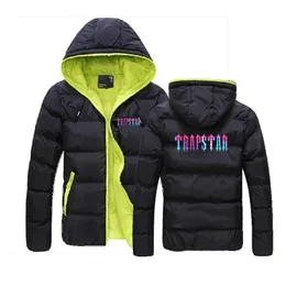 Piumino da uomo Parka Trapstar London Winter Colorblock Zipper Giacca in cotone con cappuccio Felpe imbottite Slim Fit Cappotti caldi casual Top 220924