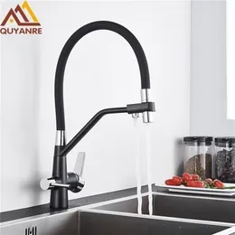 Kitchen Faucets Quyanre Filtered Purification Tap 360 Rotate Water Filter For Three Ways 220922