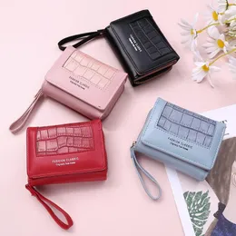 Wallets Alligator Pu Wallet Women Small Short Credit&amp Bank Card Holder Zipper Purses Female Coin Purse Portemonnee