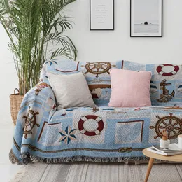 Cobertores Tapa de toalha de sofá retro de malha com borla Mediterrâneo Sala de estar de fio Cama de cobertor Comfort Comfort Summer Pedra