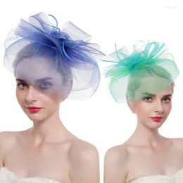 Headpieces Party Women Elegant Gaze Top Hat Wedding Cocktail Bankett Bridal Mesh Hair Clips Hairpin Headbonad Accessories