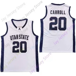 Mitch 2020 Nowe koszulki NCAA Utah Utes 20 Carroll College Basketball Jersey White Size Młodzież dorosły All Sichled
